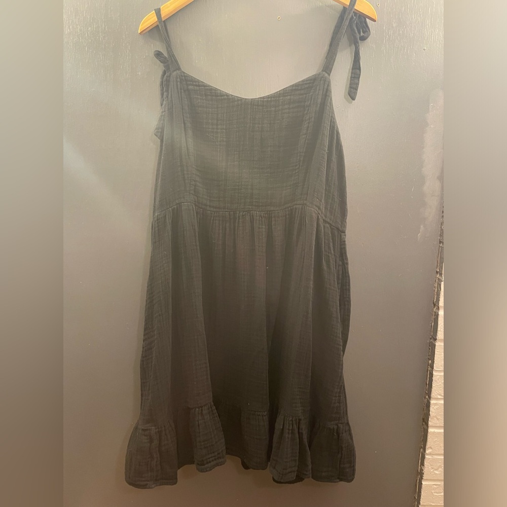 Old Navy Tie Shoulder Cami Black Dress XL